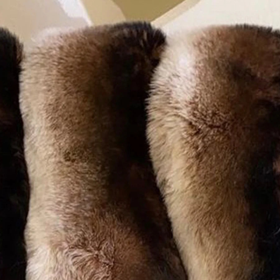 Real Rex Rabbit Fur Cuffs For Coat Women Winter Warm Natural Fur Trim New Fashion Detachable Fur Cuffs