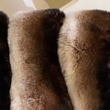 Real Rex Rabbit Fur Cuffs For Coat Women Winter Warm Natural Fur Trim New Fashion Detachable Fur Cuffs