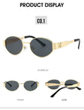 Luxury Metal Brand Sunglasses for Men and Women Unisex Designer Fashion Sun Glasses Oval Unisex Stylish Eyewear Shades UV400