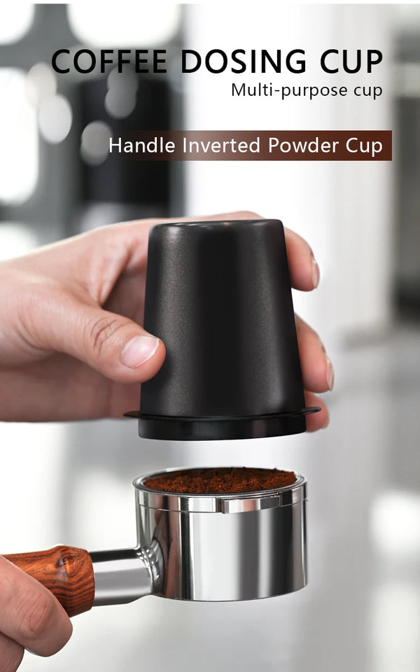 Coffee Dosing Cup 51/58mm Coffee Bean Measuring Cups 304 Stainless Steel Replacement Cafe Barista Tool for Espresso Machine