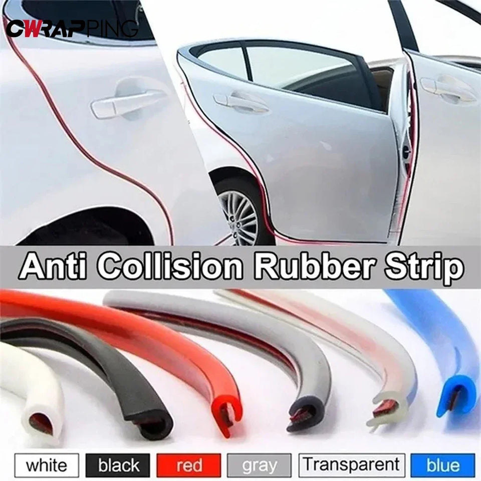 5M Car Door Edge Sealing Strip Transparent PVC Scratch Protector Strip Anti-collision Stickers Door Anti-scratch Car Accessories