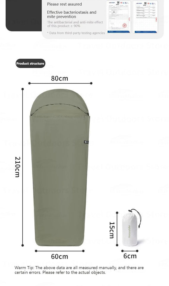 Naturehike Sleeping Bag Liner 128g Ultralight Single Stretch Envelope Soft Style For Tourism Camping Sleeping Bags Accessories