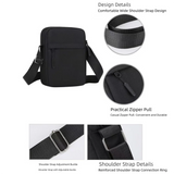 New Nylon Polyester Crossbody Bags Black Grey Blue Minimalists Tote Bag Long Shoulder Strap Travel Storage Bag For Men Women