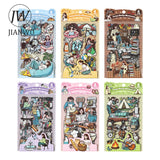 JIANWU Good Collection Book Series Vintage Life Character Landscape Material Collage PET Sticker Creative DIY Journal Stationery