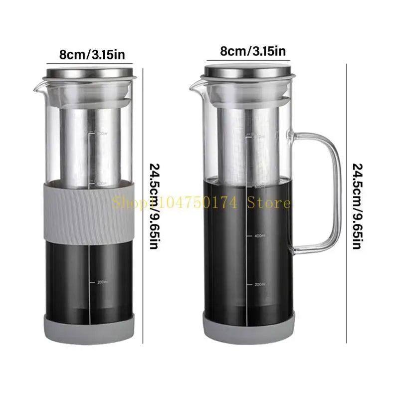 Elegant Borosilicate Glass Cold Brew Coffee Carafes Practical Cold Brew Coffee Machine with Flavor Extraction top sale