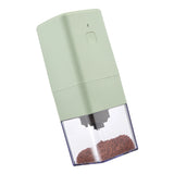 Portable Mini Electric Burr Coffee Grinder with Adjustable Coarse Fine Grinding Removable Chamber for Home Travel Office Coffee