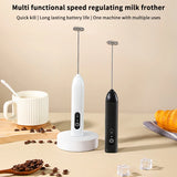 Mini Milk Frother Electric Egg Blender Coffee Whisk Mixer USB Rechargeable Handheld Mixer Foamer Shaker Cooking Drink Blender