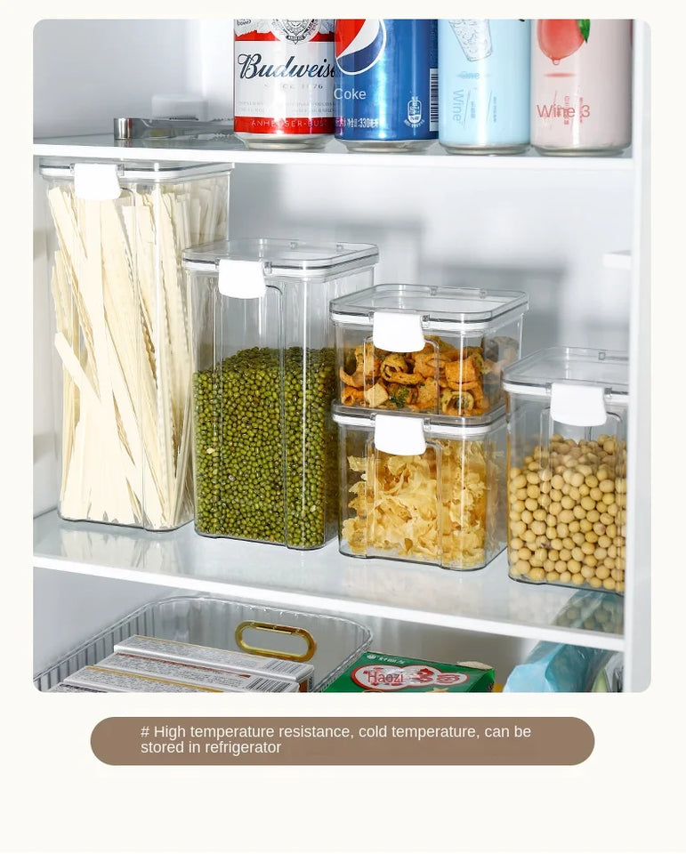 Sealed Jars For Kitchen Storage Box Grain Coffee Bean Sealed Tanks Large Capacity Moisture proof Transparent Seasoning Jar Set