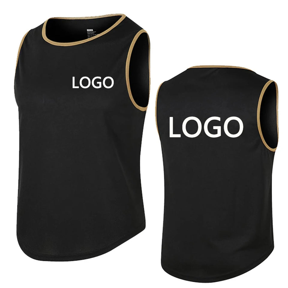 Men's sports vests, customize your number and logo, team uniforms, breathable and sweat-wicking lightweight sweatshirt tops