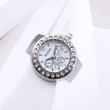 Rhinestone Mini Unisex Fashion Finger Watch Retro Roman Quartz Watch Rings for Women Men Elastic Strap Alloy Watches Jewelry