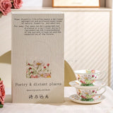 Coffee Cup Set Elegant Ceramic British Black Tea Cup Saucer Exquisite Afternoon Tea Household Tableware Complete Drinkware Set