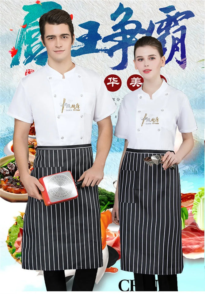 Chef Apron Special Kitchen Mens Hotel Restaurant Restaurant Back Kitchen Half-length Short Apron Household Cleaning