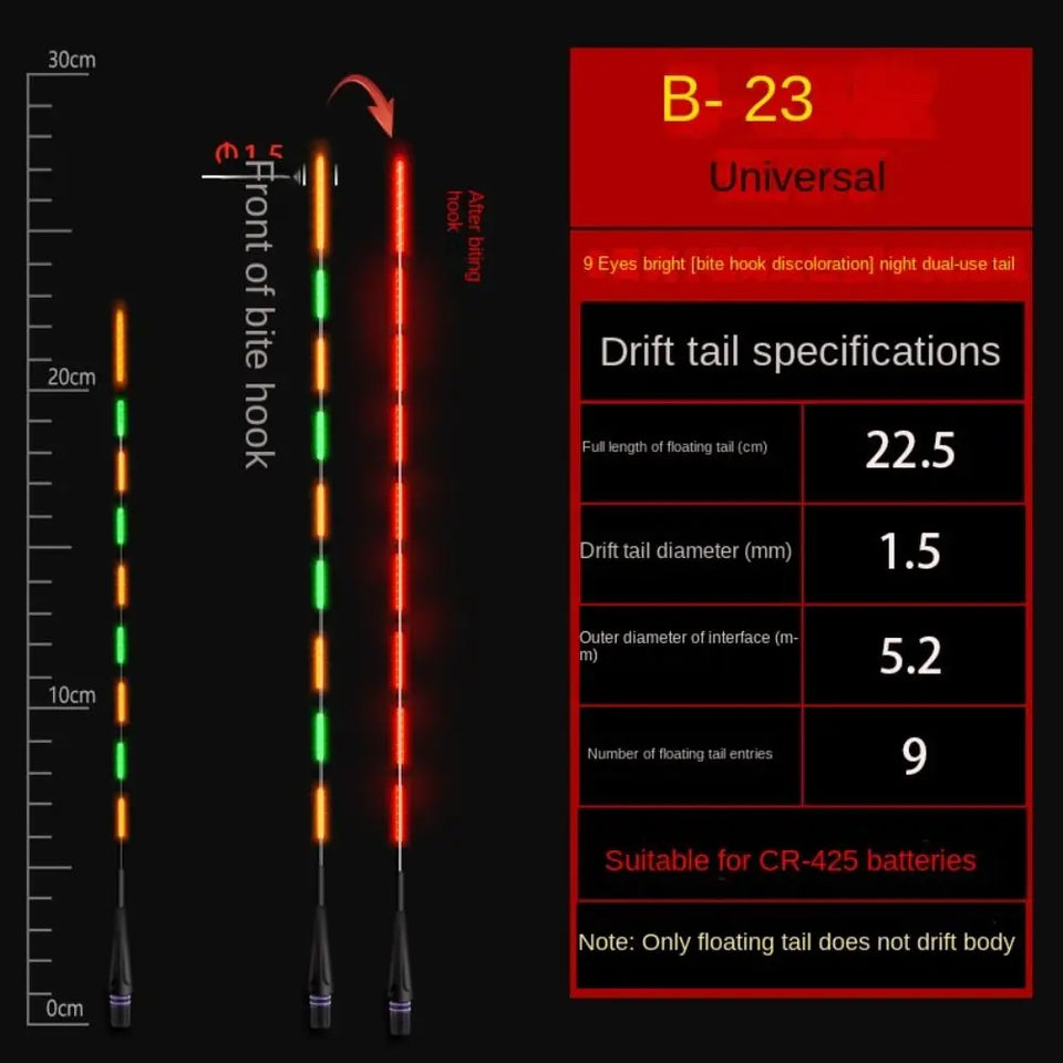 1Pcs Ultra Sensitive Electronic Float tail Electronic Floats Buoy Smart Float Top Gravity induction electronic tail drift