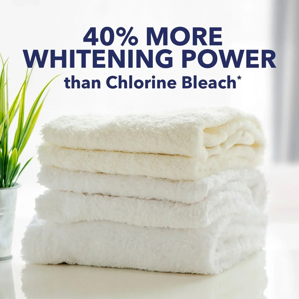 White Laundry Whitener Oxygen Stain Remover Liquid Safe Color 66 fl oz Laundry Booster Pre-Treat Stains Brightens Whites Perfect