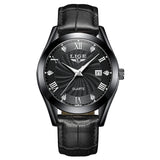 LIGE New Luxury Watch for Men Military Leather Man Wristwatch Quartz Clock Waterproof Luminous Date Week Men's Watches Reloj+box