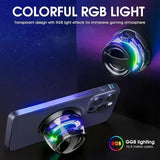 Magnetic Bluetooth Speaker BT5.3 Wireless Stereo Portable Mini Outdoor Speaker G200 RGB Light Magnetic Phone Stand for ios/Andro