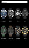 Original NAVIFORCE Business Luxury Leather Strap Men Watches Sports Chronograph Watch for Man 3ATM Waterproof Quartz Wristwatch
