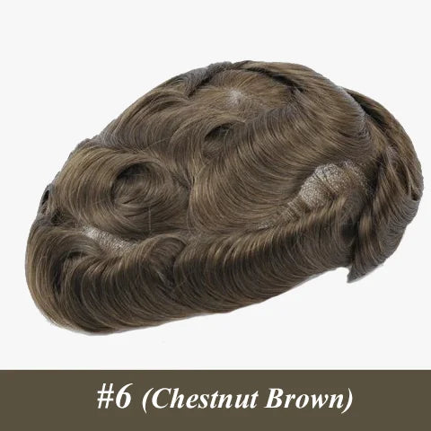 New Australia--Male Hair Prosthesis Toupee Men Lace and PU Breathable Men's Wig For Men Natural Hairline 6" Men's Hair System