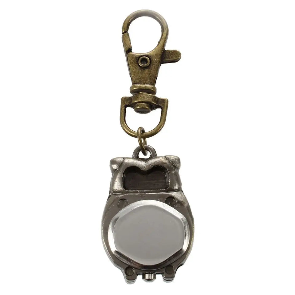FZFZ Keychain Clock Keyring Owl Shape 37X24Mm