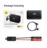 Baseus 4 In 1 Car Jump Starter with LED Lighting 600A Portable Car Battery Charger Power Bank Tire Inflator Pump Air Compressor