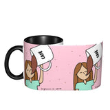 Pink Doctor Nurse Coffee Mugs DIY Customized Enfermera En Apuros Ceramic Milk Tea Mug Cup