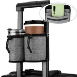 Luggage Cup Holder Travel Essentials Cup Holder Hands-Free Drink Holder with 2 Coffee Mugs Suitcase Drink Bag Travel Luggage Acc
