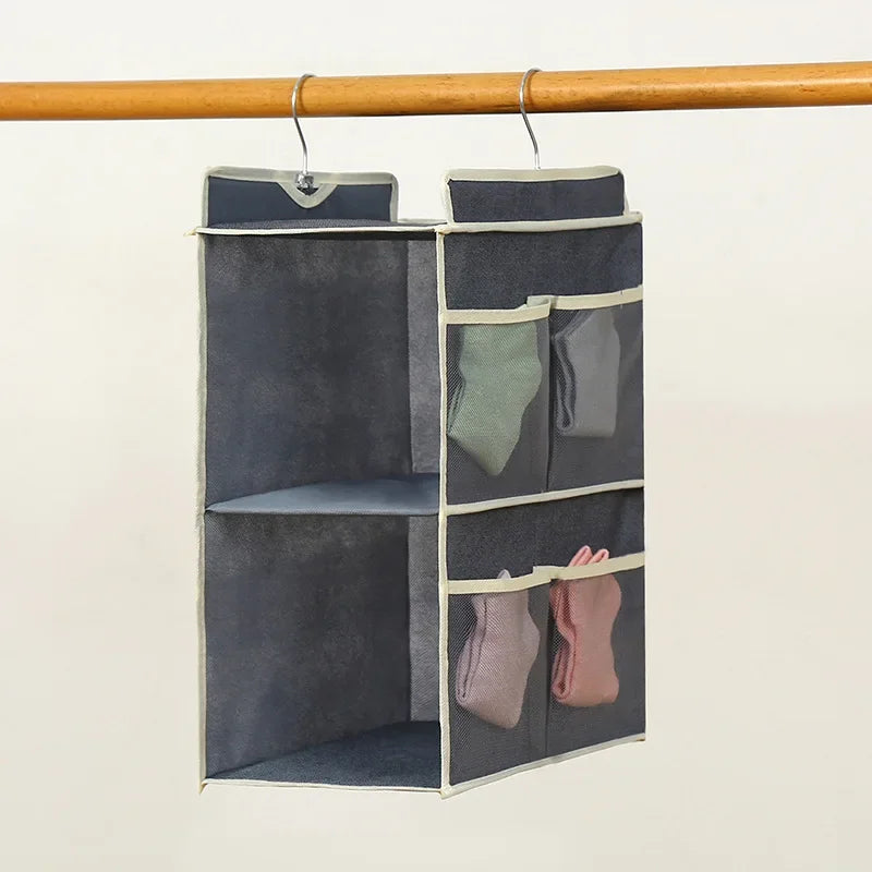 Non-woven Closet Wardrobe Cabinet Organizer Hanging Pocket Drawer Clothes Storage Clothing Home Organization Hanging Storage Bag