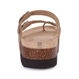 Gacimy Women Fashion Thick Sole Leather Clogs Slippers Classic Women's Mules Cork Clogs Slipper Outdoor Deep Heels Shoes Sandal