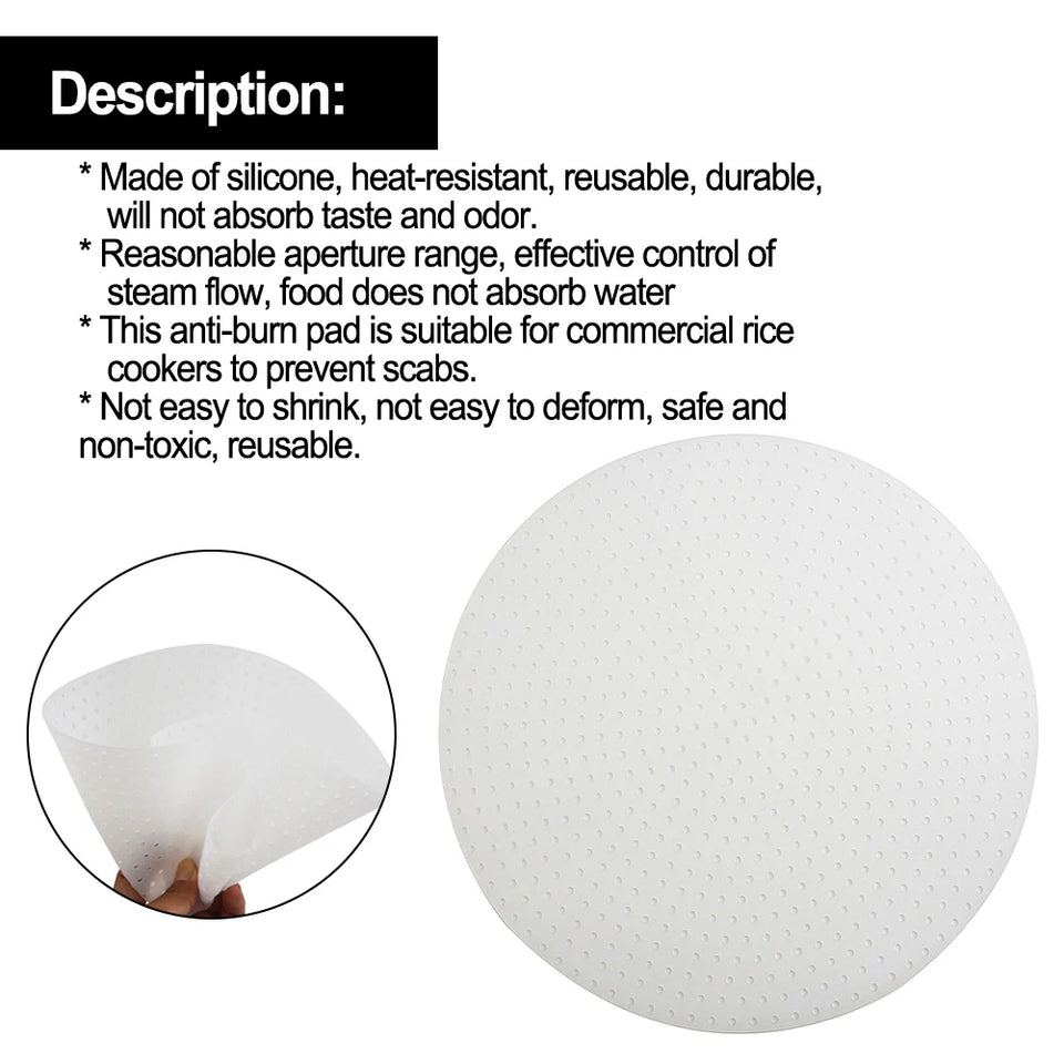 Reusable Rice Cooker Burnt Proof Silicon Pad Silicone Mat For Commercial Rice Cooker Non-stick Pan Pad 18-40cm Kitchen Tools
