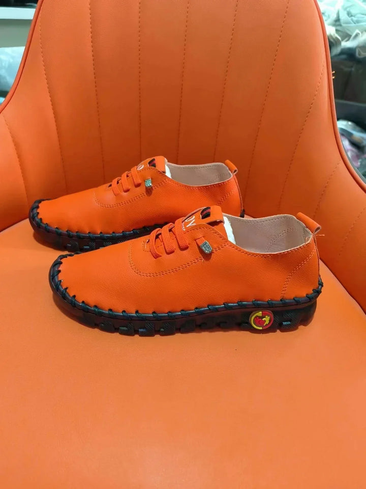 Sneakers Women Shoes Loafers Lace Up Leather Flat New Spring 2023 Casual comfortable Mom Shoe Mujer Zapatos Chaussure Femme