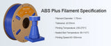 ERYONE 3KG ABS Plus Filament 3D Print 1.75mm ± 0,03 mm,Black White,abs+ Filament,1KG/Spool