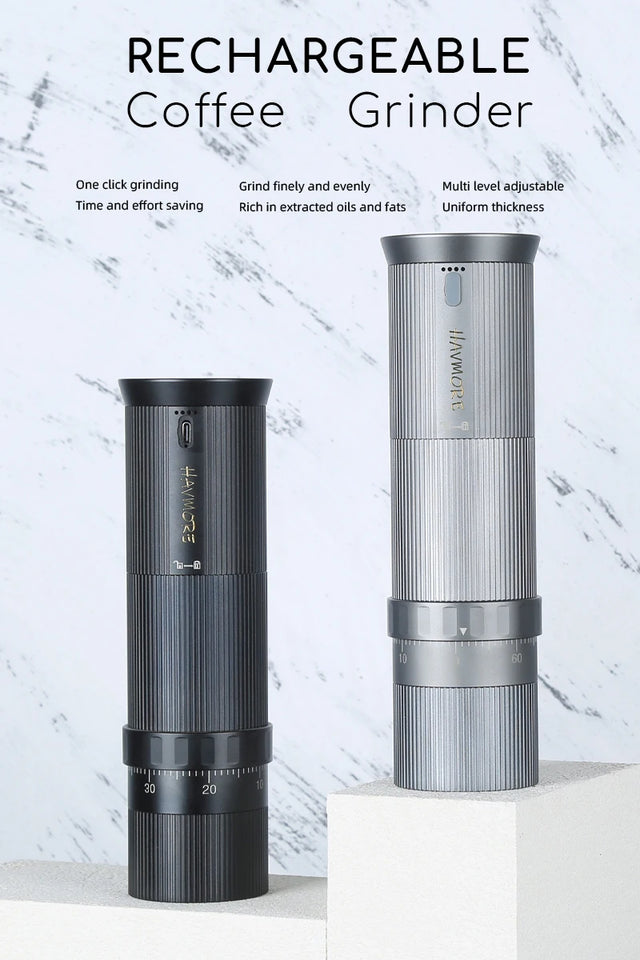 New Rechargeable Auto Espresso Barista CNC Conical Burr Coffee Bean Grinder Machine