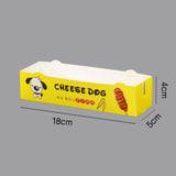 100pcs/lot Hot Dog Packaging Box Sausage Snack Food Boat Boxes Disposable Party Food Serving Tray Catering Takeaway Paper Box