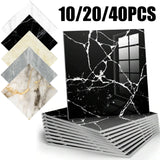 Self Adhesive Imitation Tile Wall Sticker Waterproof Anti Moisture Bathroom Wallpaper Decorative Faux Tile Film For Home Decor