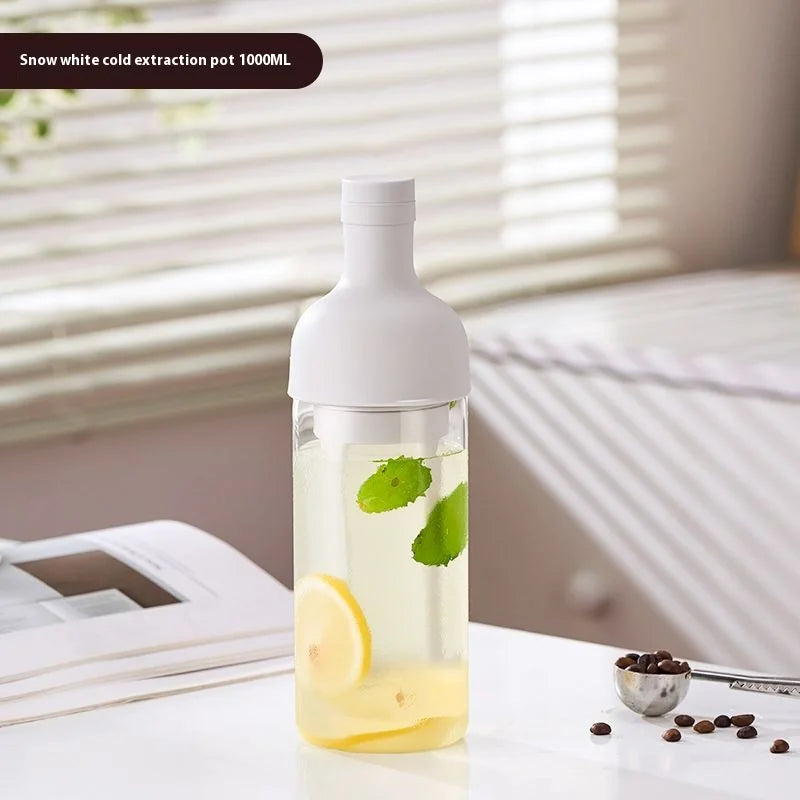 GIANXI Cold Brew Coffee Maker Home Cold Kettle Portable non-leaking Tea Cold Brew Cup Ice Drop Kettle Cold Brew Fruit Teapot