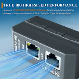 IEEE 802.3af/at/bt 4 Pair Active PoE Injector 2.5G/5G/10G High-Speed PoE++ 90W Max Outut For HD IP Cameras DIN Rail Mounting