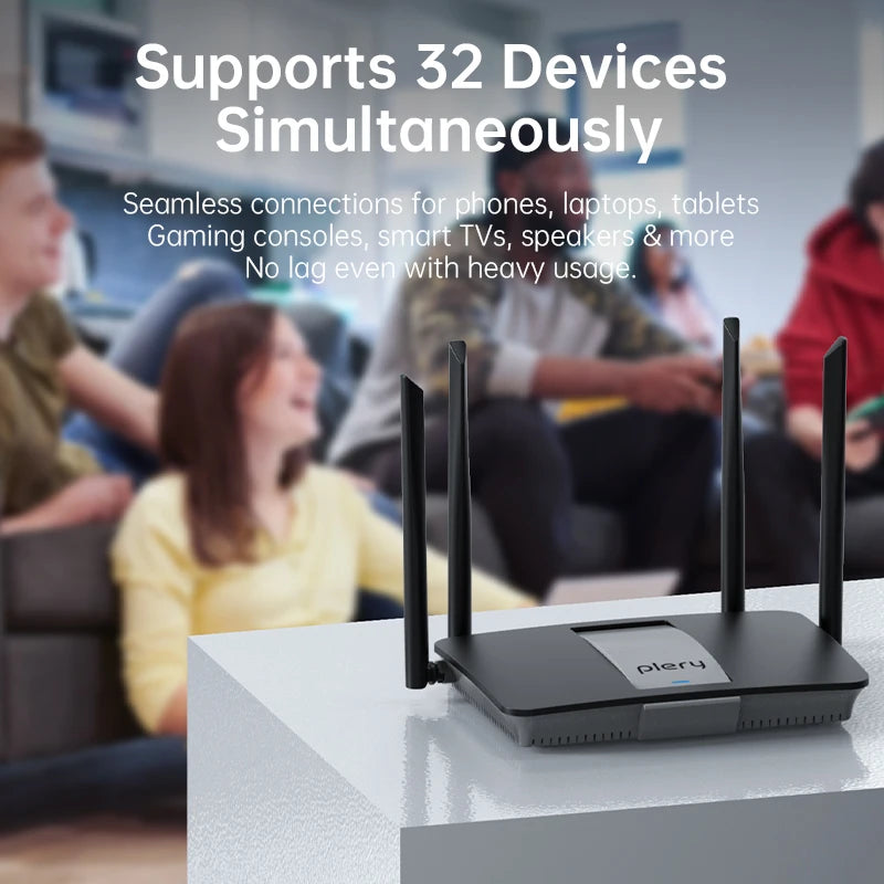 Plery WIFI6 1200Mbps 4G LTE Router 2.4G/5.8G WiFi Router 2*LAN Ports 4G Router Nano SIM Card WPA3 router 5 g sim DC/Type-C Power