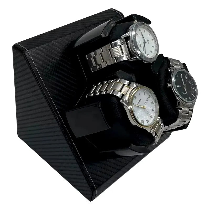 FRUCASE Watch Winder for automatic watches automatic winder for 3 watches 2 Rotation Modes Storage Case Memory Cotton