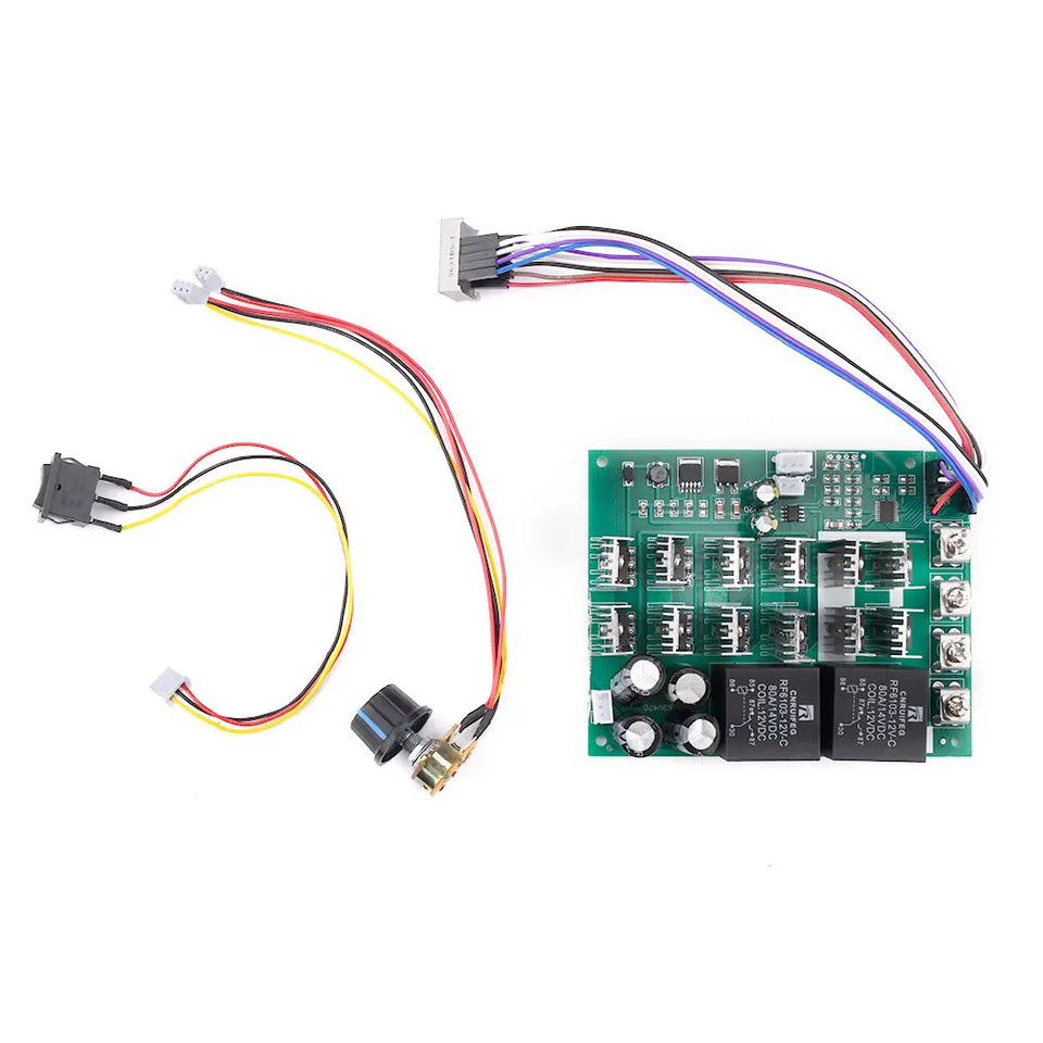 DC10-55V 60A DC Motor Speed Controller With Switch Bidirectional Forward and Reverse Digital Display Motor Speed Control