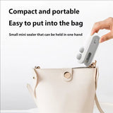 HOMEFISH Mini Handheld Food Heat Sealer, USB Rechargeable Heat Sealer, Storage Bag, Plastic Package, Food Sealer, Clip Bag