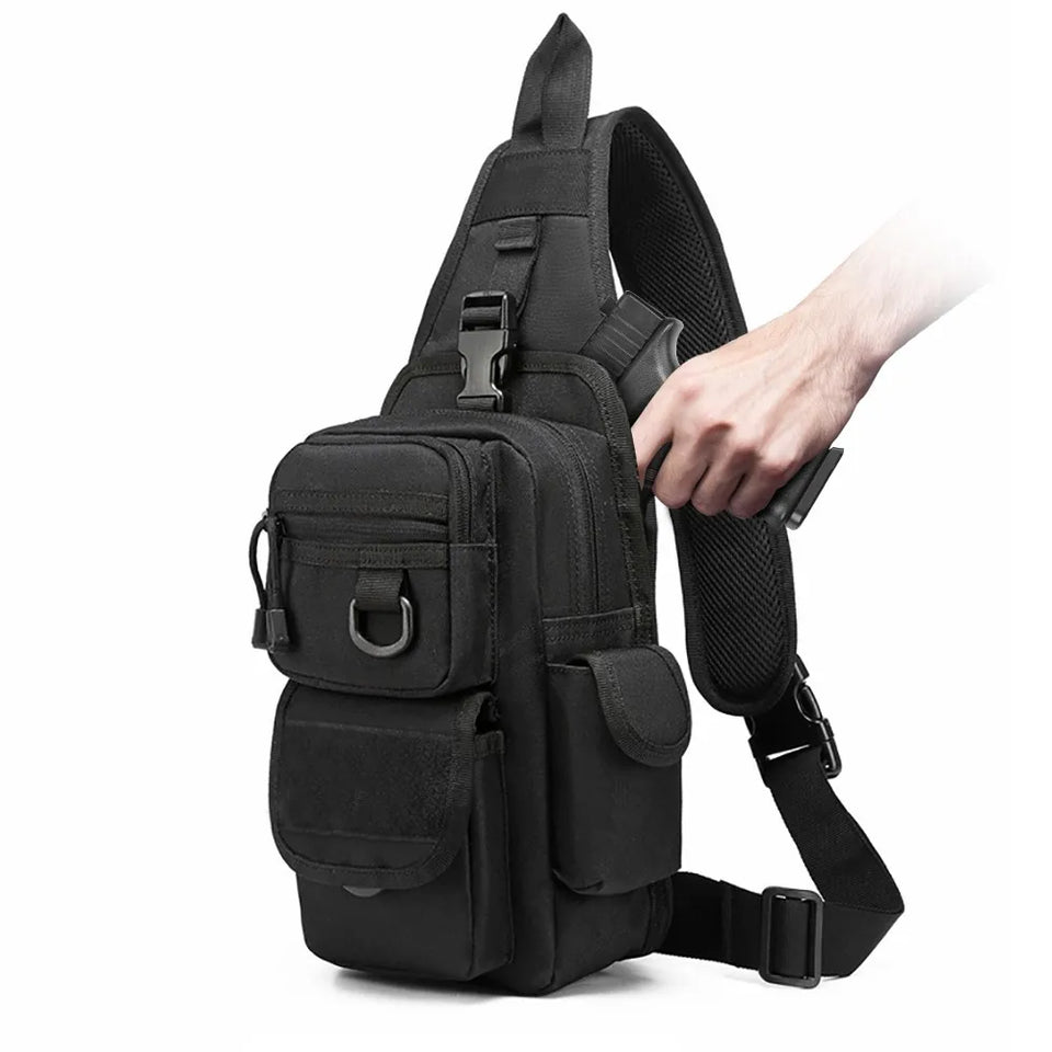 Concealed Carry Bag Tactical Crossbody Sling Backpack Shoulder Gun Holster Bag Chest Pack EDC Pouch Pistol Holster Bag Hunting