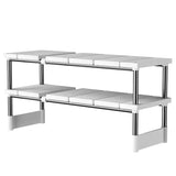 Stackable Storage Rack Wardrobe Layered Partition Rack Closet Sorting Shelves Telescopic Sink Holder Wardrobe Clothing Organizer