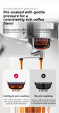 220V Touch Screen Coffee Machine for Home 20Bar Espresso Maker with Milk Frother Automatic Coffee Brewer Energy Saving