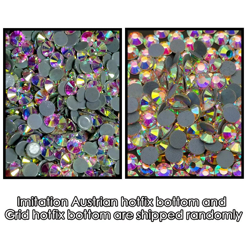 SS3-SS50 14400pcs/bag Big Bag Bulk Wholesale DMC Glitter Crystal AB Hotfix Rhinestones Strass Iron On Stone Gems