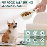 Pet Food Measuring Scoop with LED Display Feeding Spoon Kitchen Scale Portable Daily Meals Pet Dog Food Gadgets for Kitchen