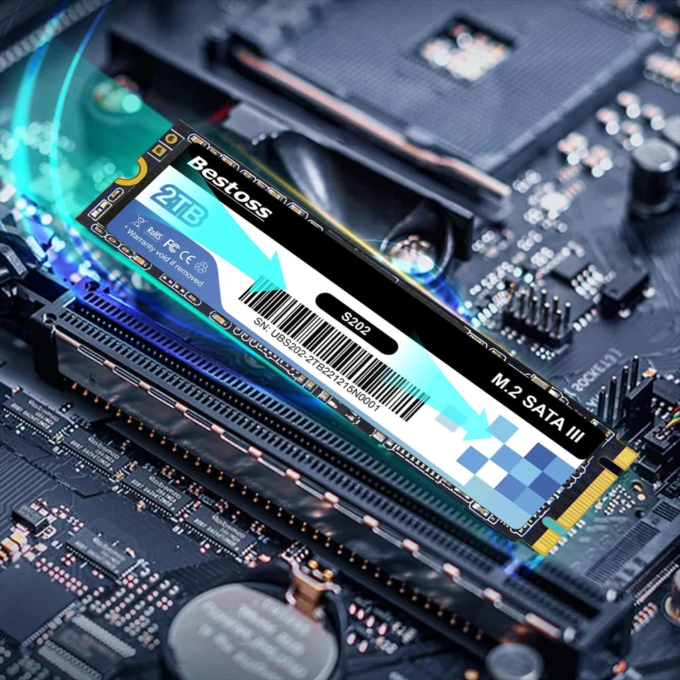 Bestoss 2280 M.2 SATA III SSD 120GB 128GB 240GB 256GB 480GB 512GB 960GB 1TB Solid State Drive for Laptop and Desktop Computer