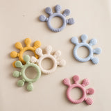 1PC Baby Silicone Teether Toys BPA Free Silicone Finger Ring Pacifier Chain Soothing Teething Toys For Newborn Teething Gifts