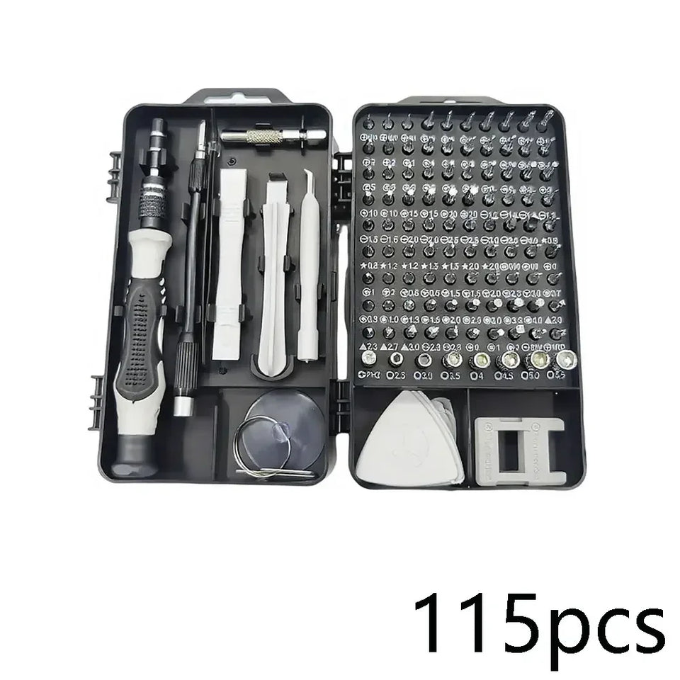 115-in-1 Precision Screwdriver Set for Electronics Repair DIY Tools Kit for Phone Laptop PC Watches Glasses and Eyewear