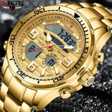 New LIGE Fashion Military Watches for Men Luxury Original Sports Chronograph Watch Waterproof Quartz WristWatch Clock Gift