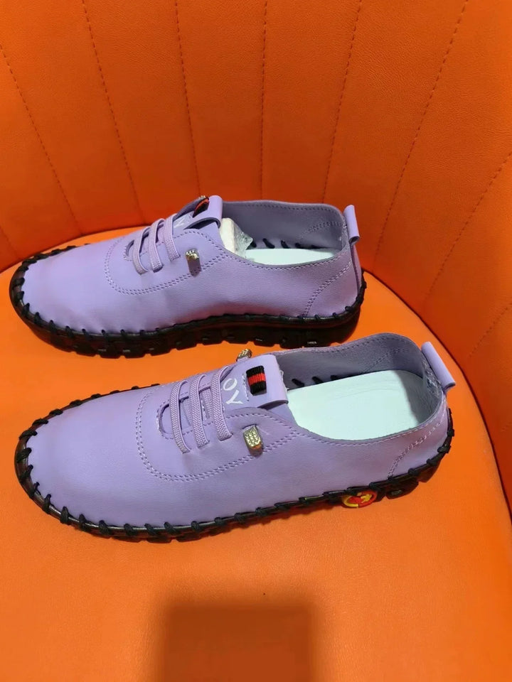 Sneakers Women Shoes Loafers Lace Up Leather Flat New Spring 2023 Casual comfortable Mom Shoe Mujer Zapatos Chaussure Femme